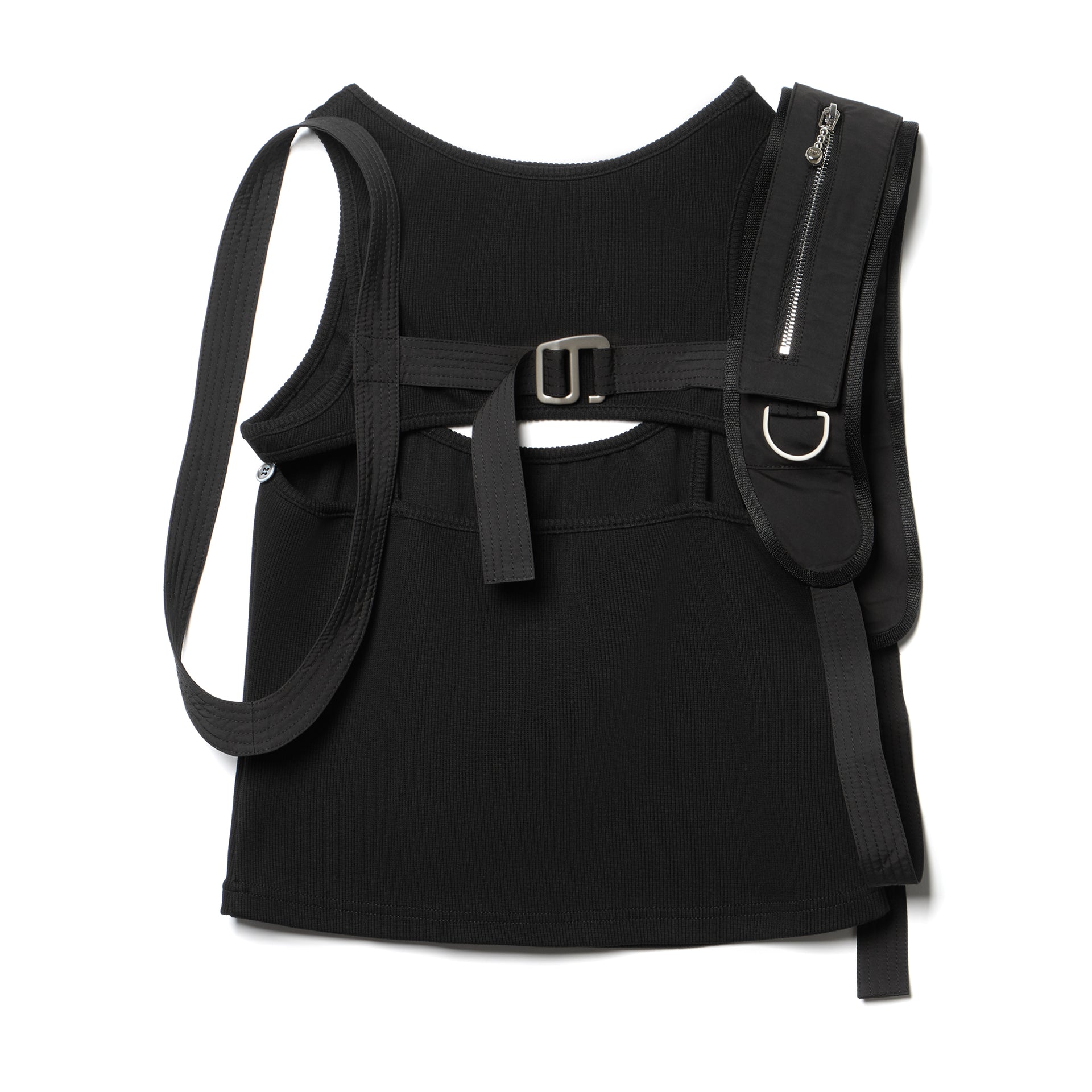 TANK TOP WITH POCKET HARNESS - Black
