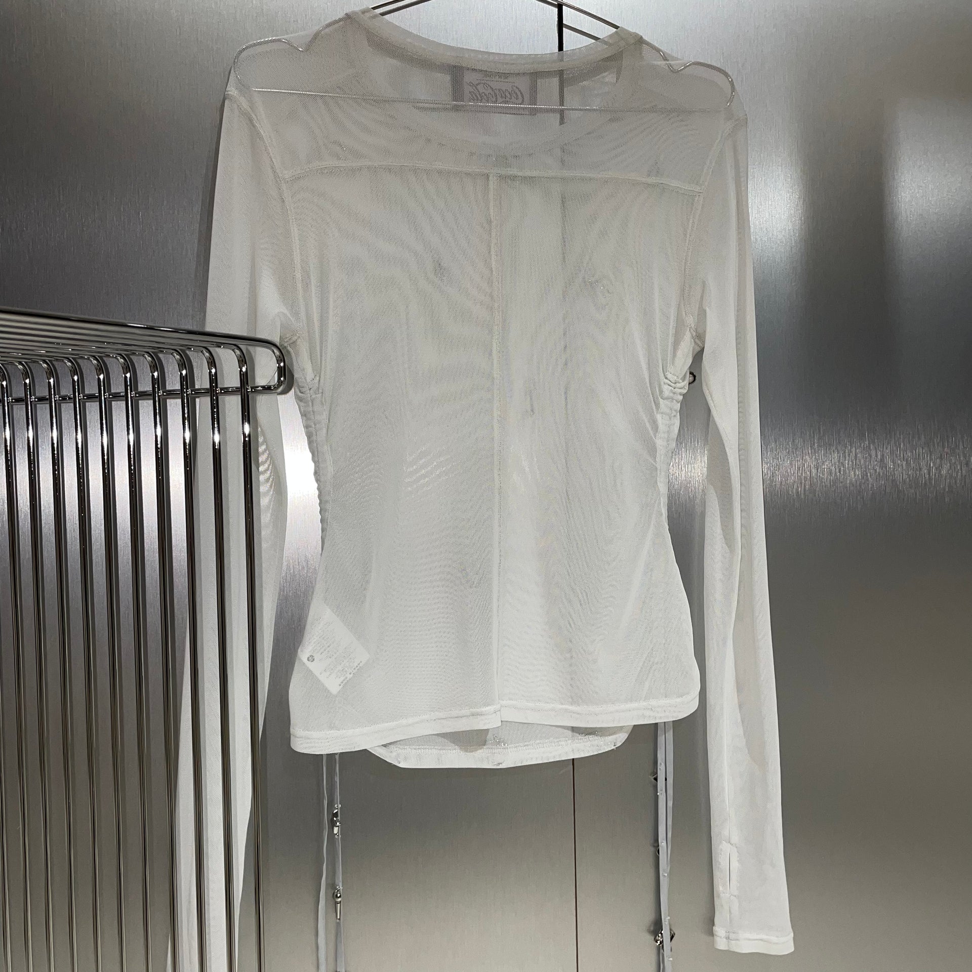 K-Wave Silver Charm Mesh Top